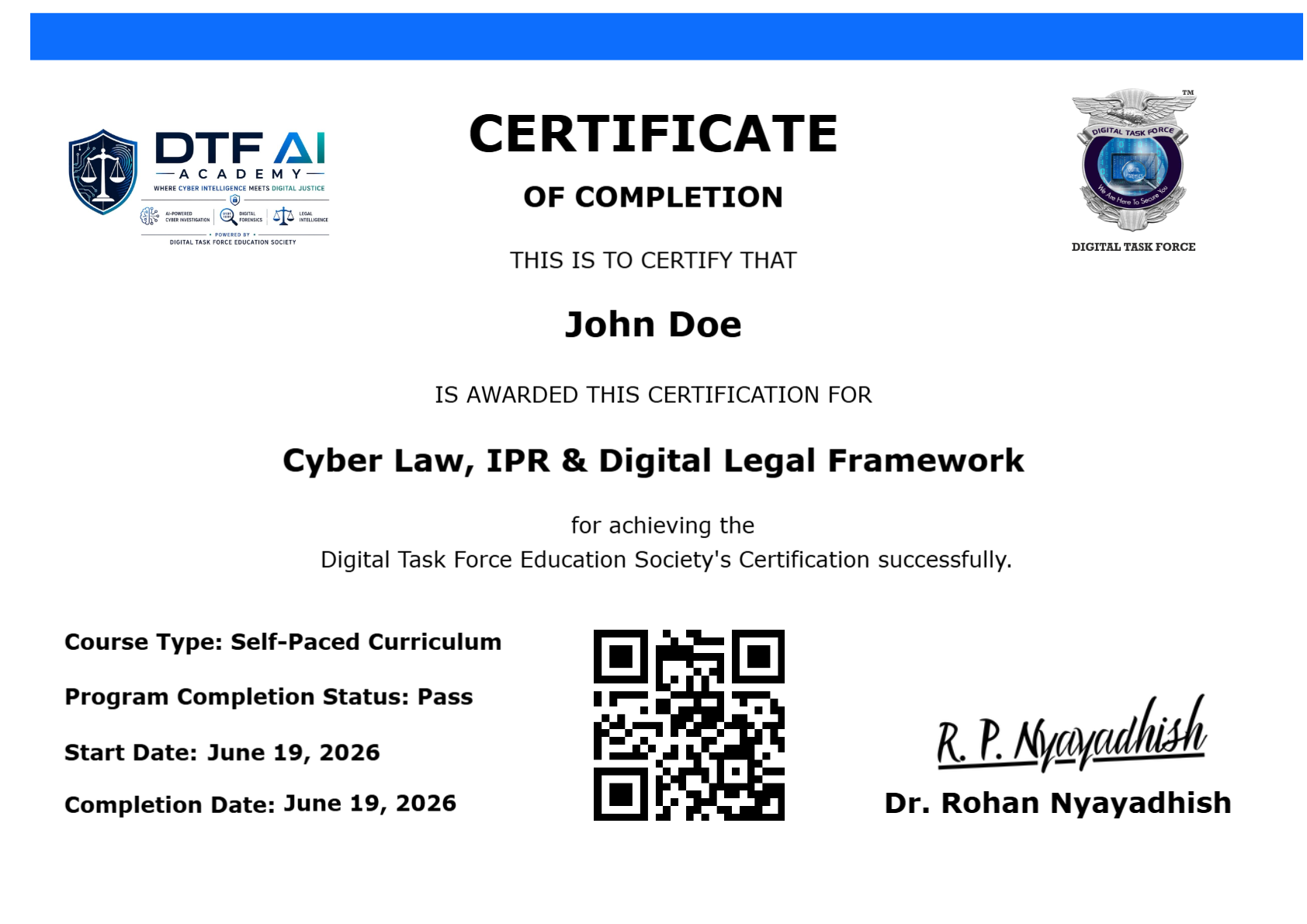 DTF Cyber Security Certification