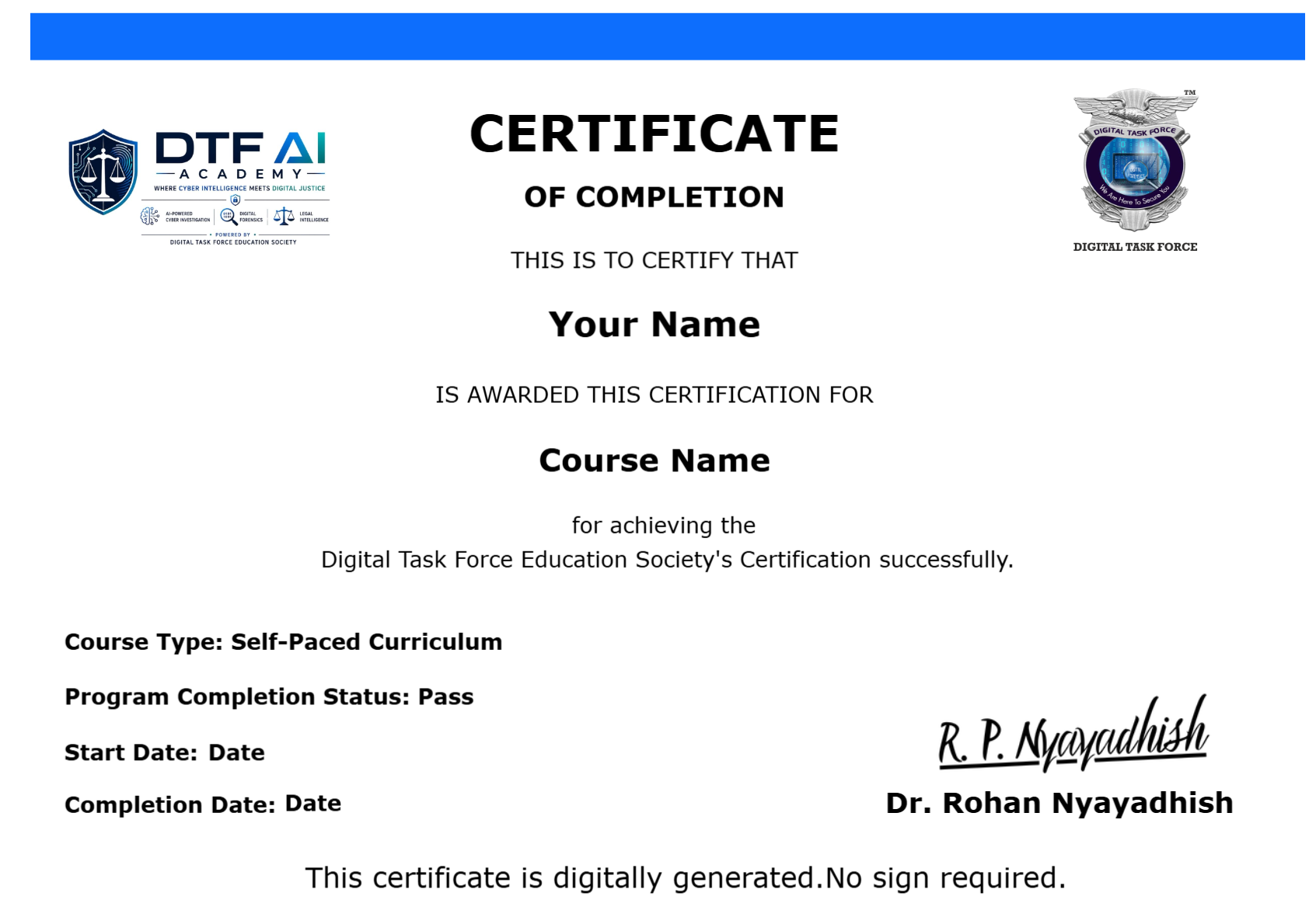 DTF AI Academy Certification